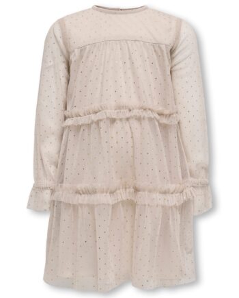 Only Mini Adaline Gold Dot Dress Silver Gray 86 Cm