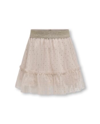 Only Mini Adaline Gold Dot Tulle Skirt Silver Gray 86 Cm