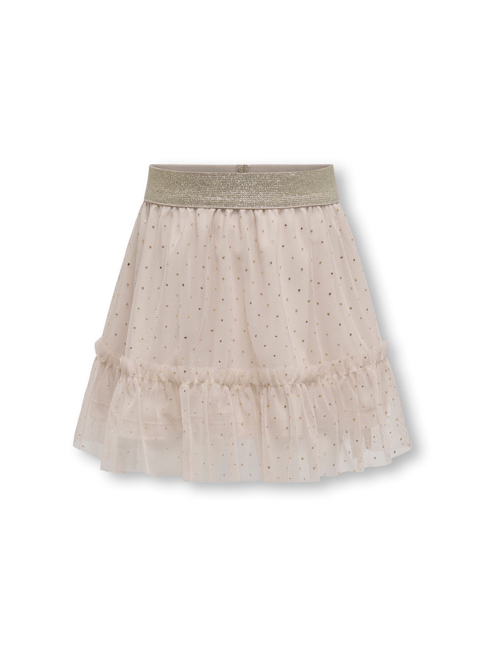 Only Mini Adaline Gold Dot Tulle Skirt Silver Gray 86 Cm