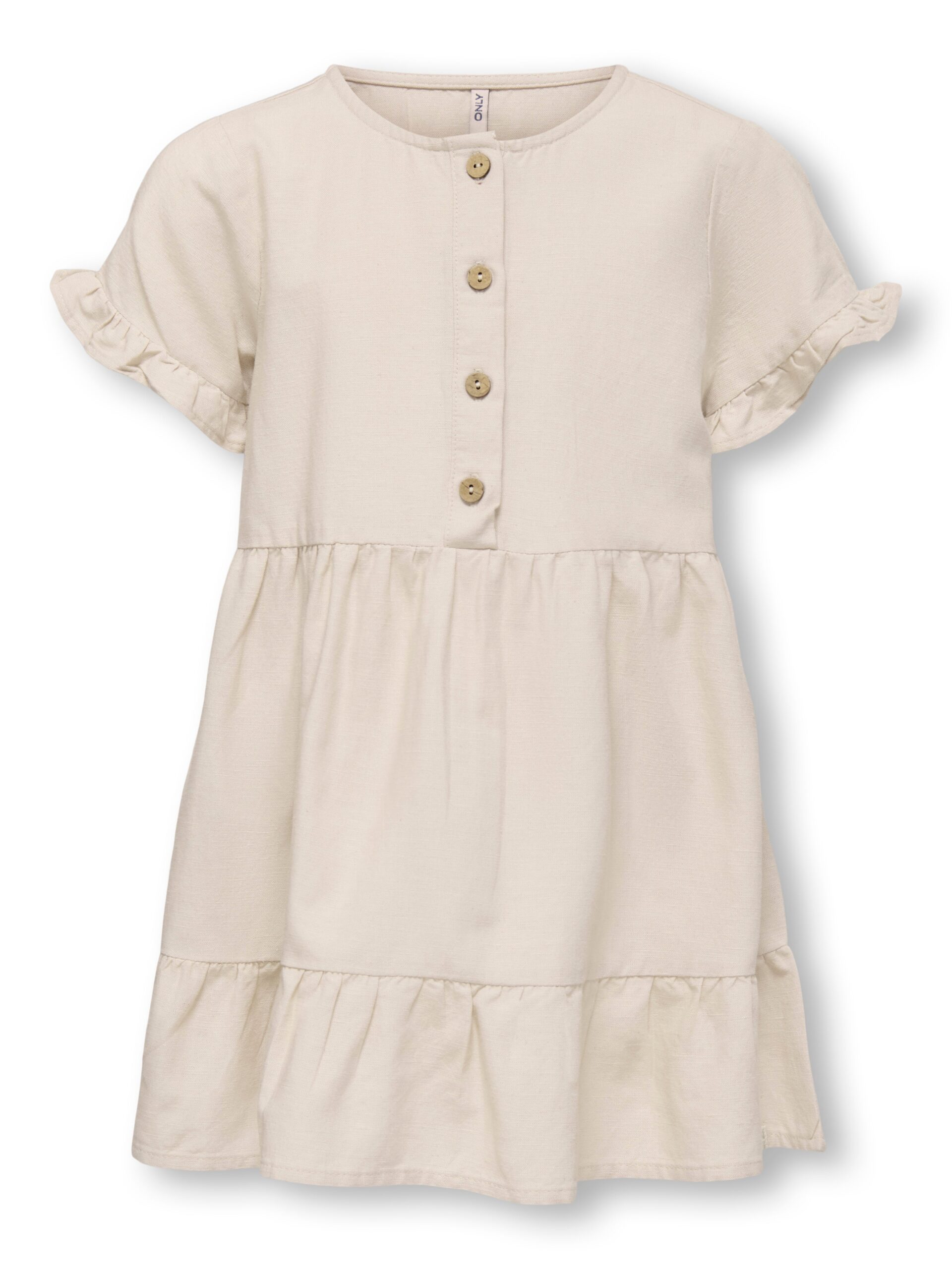 Only Mini Annabell Linen Dress Pumice Stone 92 Cm