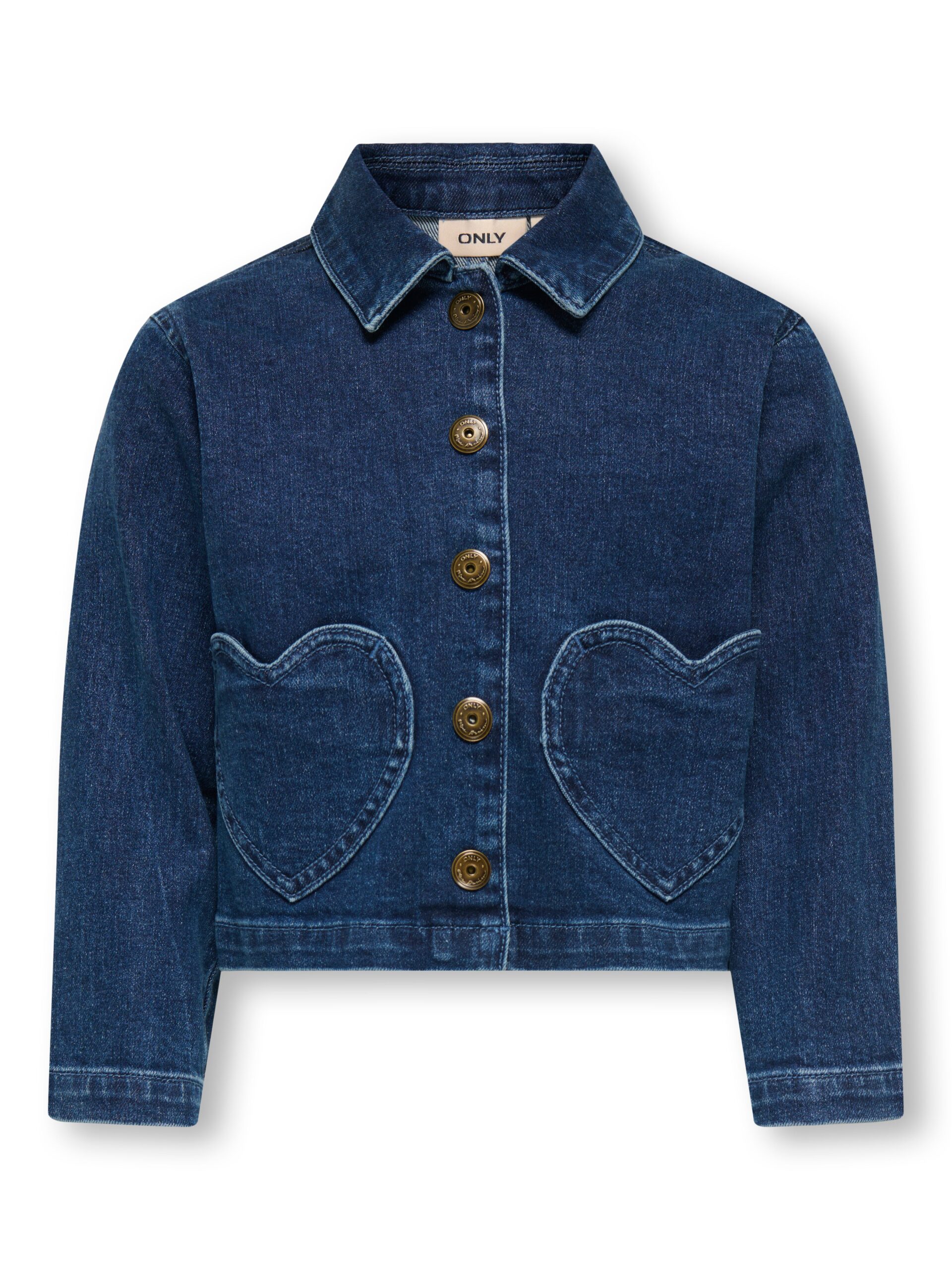 Only Mini Ofelia Heart Jacket Dark Blue Denim 92 Cm