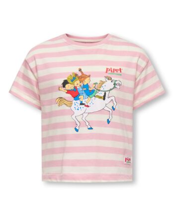 Only Mini Pippa Life Ss Tee Egret Stripes 92 Cm