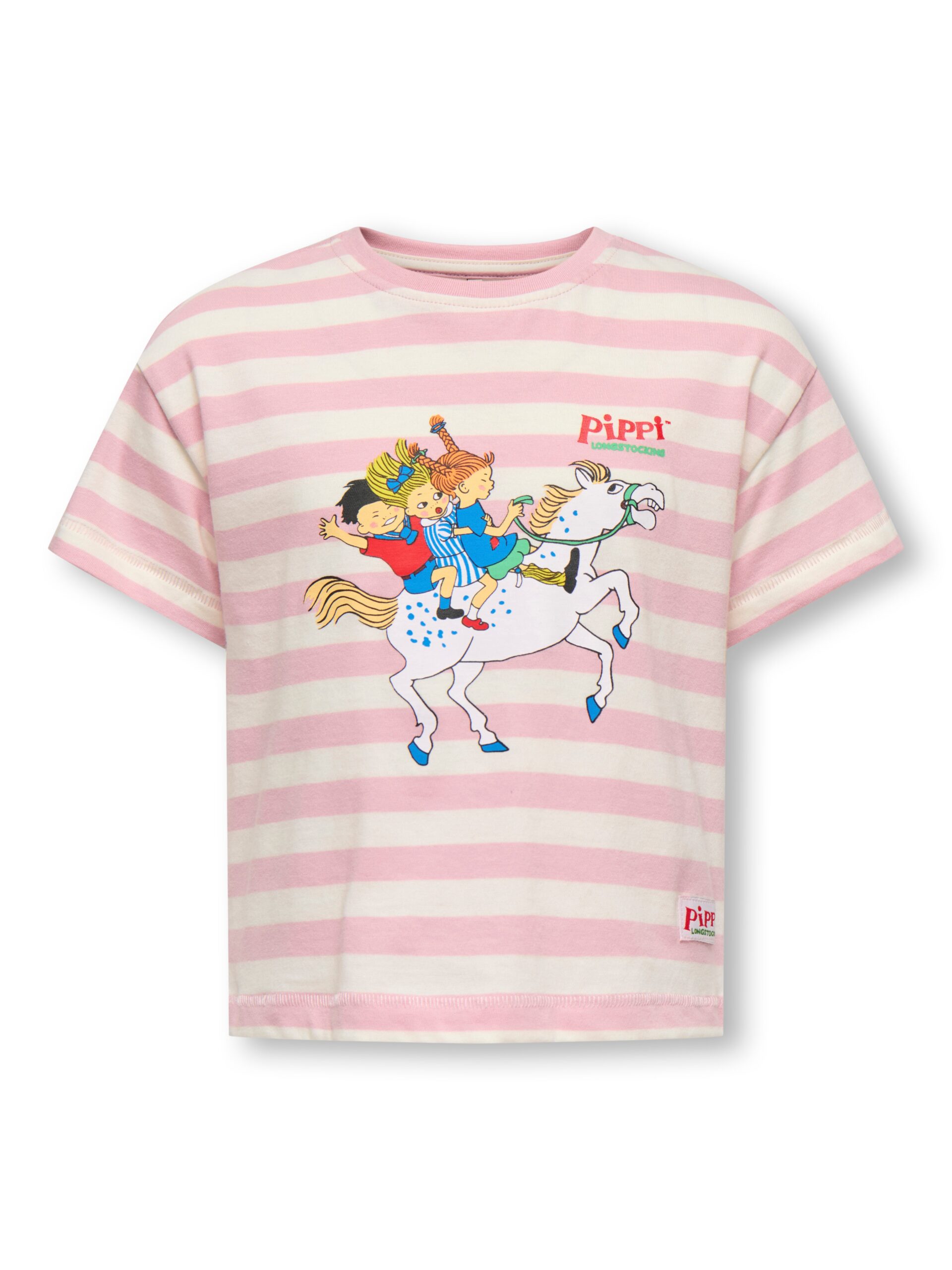 Only Mini Pippa Life Ss Tee Egret Stripes 92 Cm