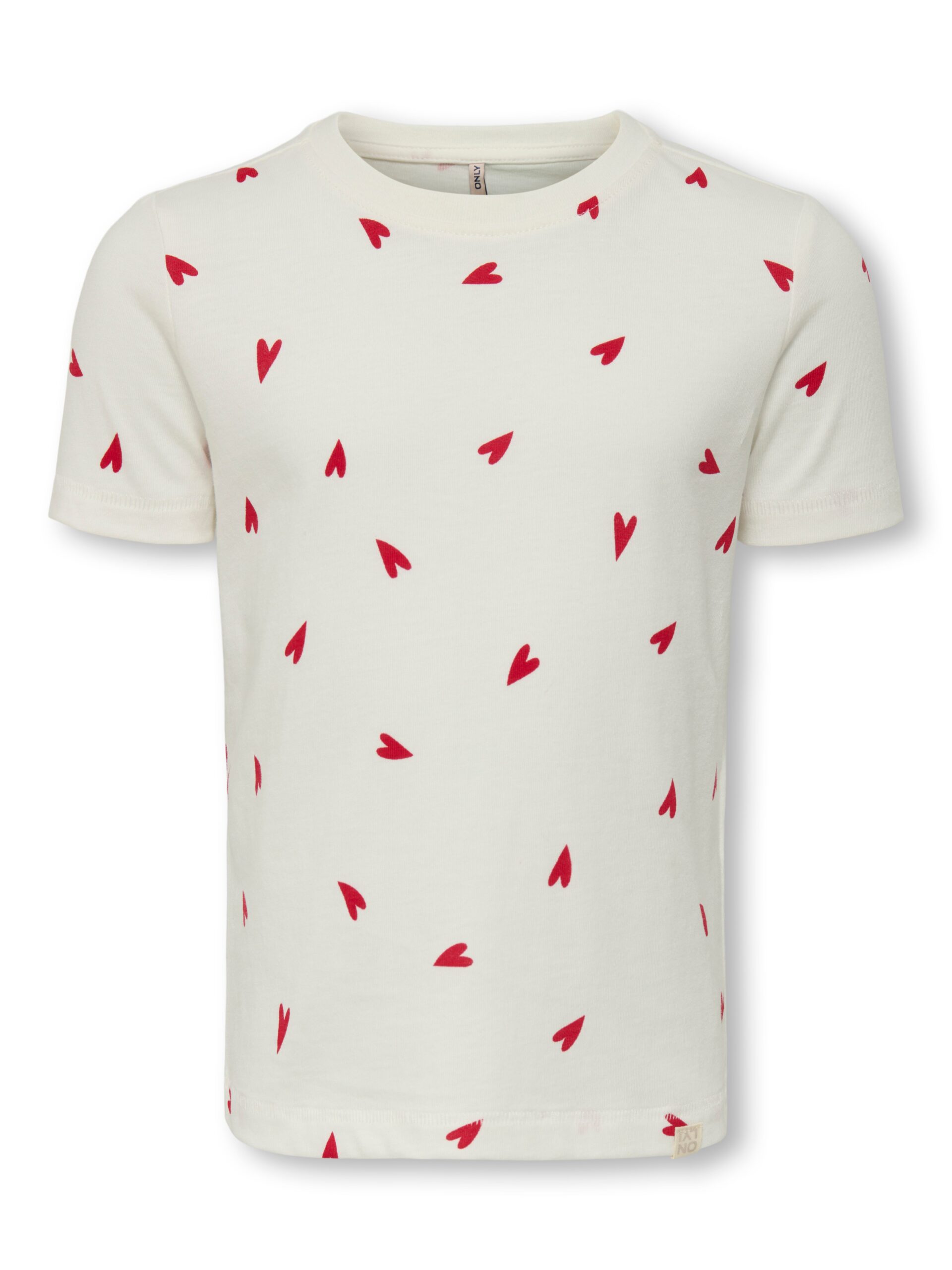 Only Mini Tijana Life Ss Top Cloud Dancer Heart 92 Cm