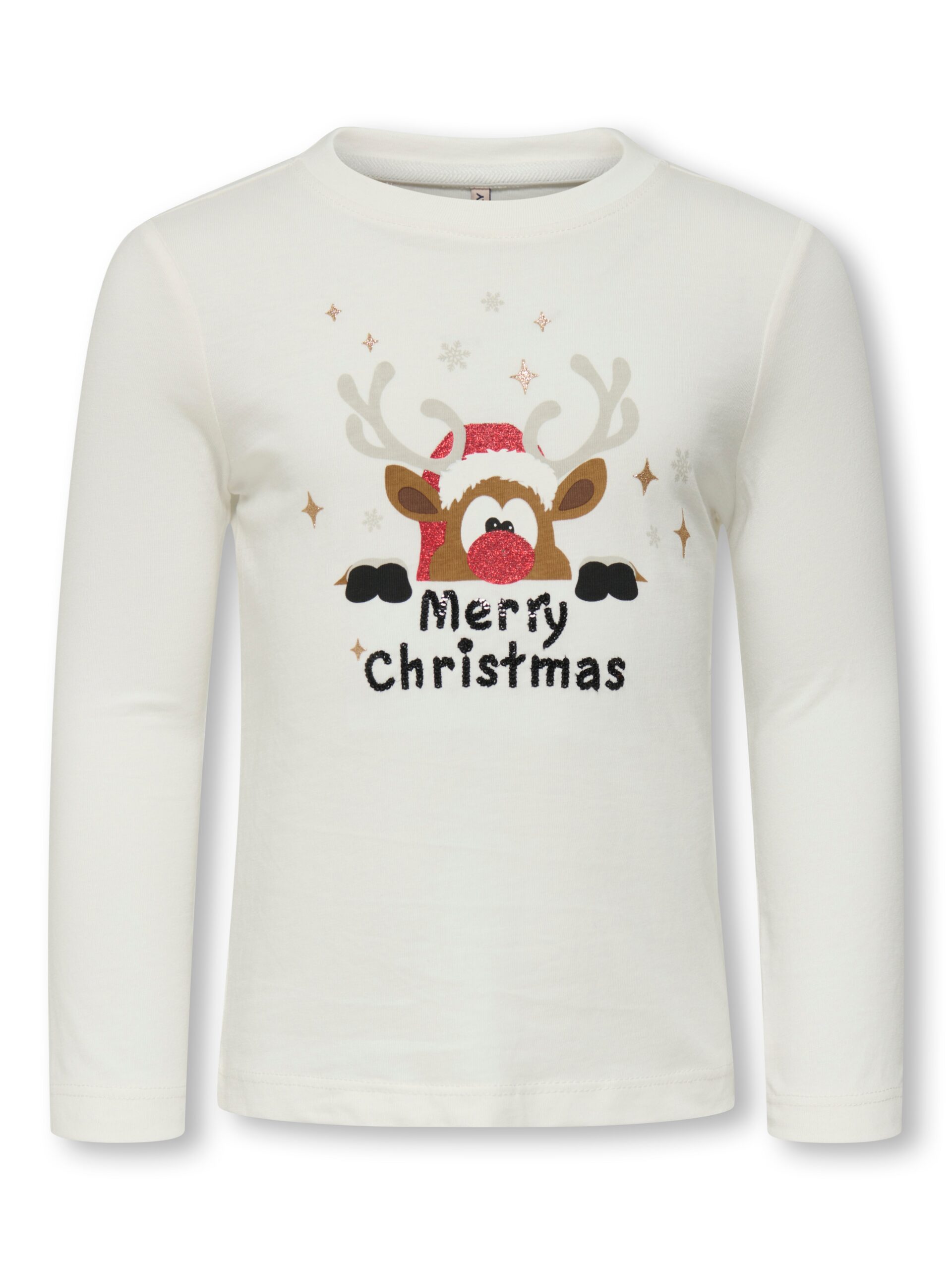 Only Mini Xmas Life Yrsa Christmas Top Cloud Dancer 92 Cm
