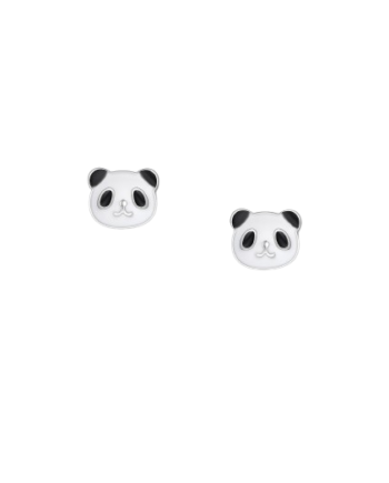Panda ørestikker Sølv