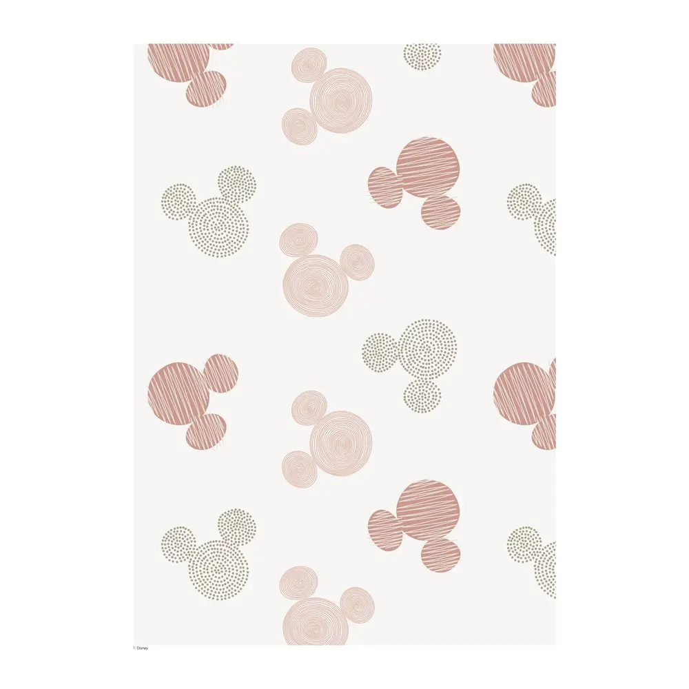 Plakat Mickey Mouse Beige Mønster 30x40