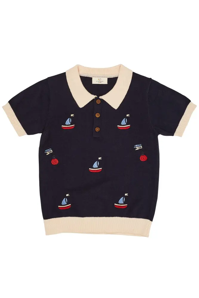 Polo Både Cream Navy 98
