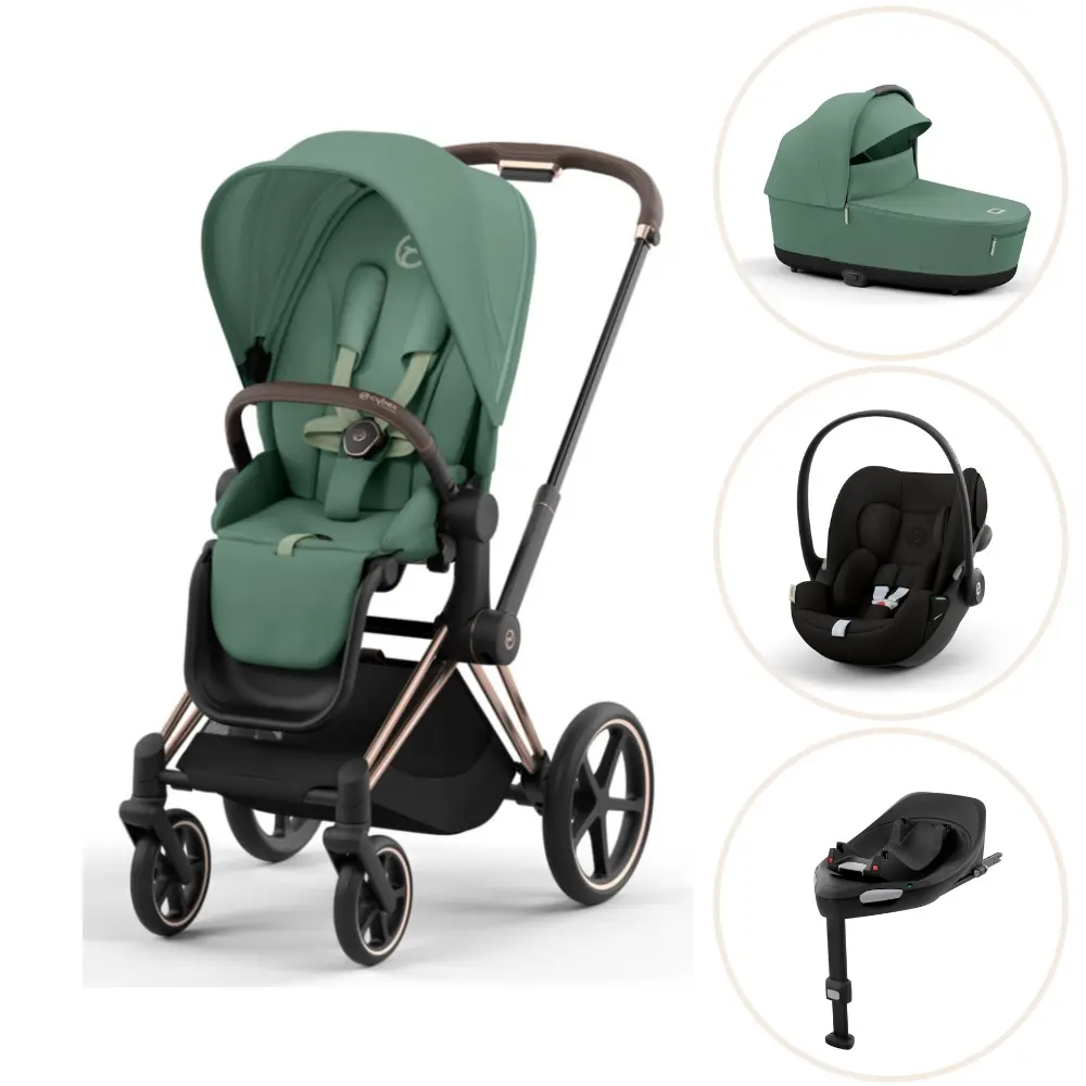 Priam Duovogn Leaf Green Rosegold Inkl Cloud Og Base Magic Black