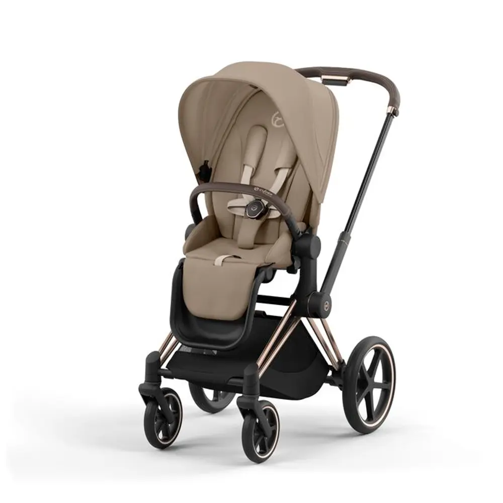Priam Klapvogn Cozy Beige Rosegold