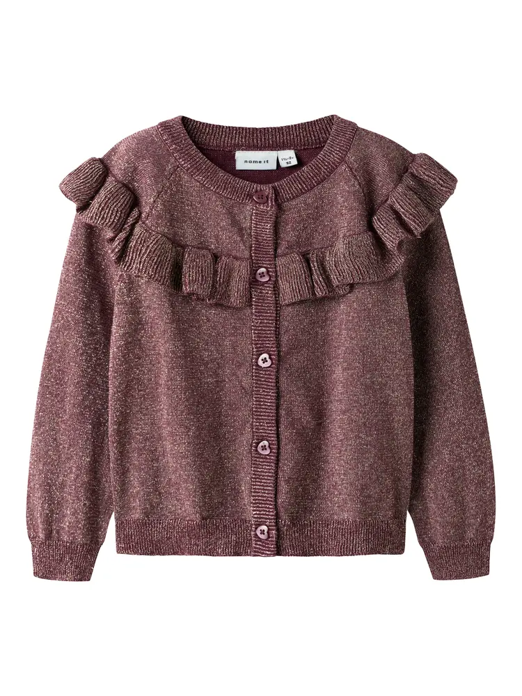 Refraja Strikket Cardigan Burgundy 116