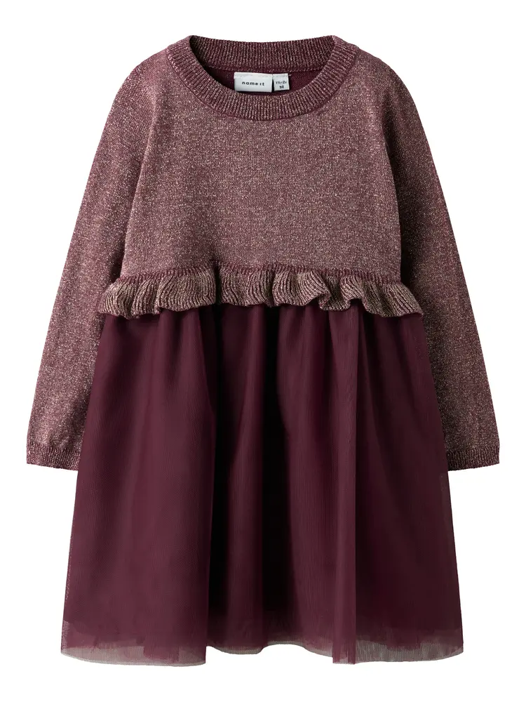Refraja Strikket Kjole Burgundy 92