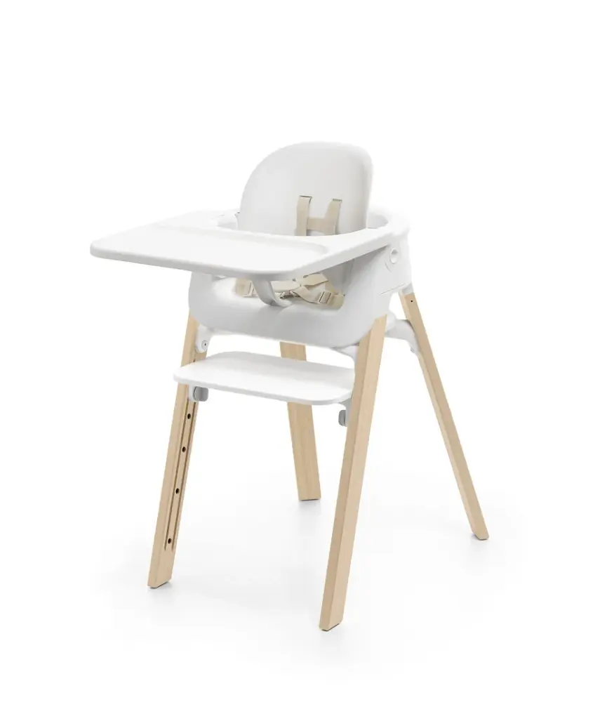 Stokke Steps Højstol Babyset Hvid Natur