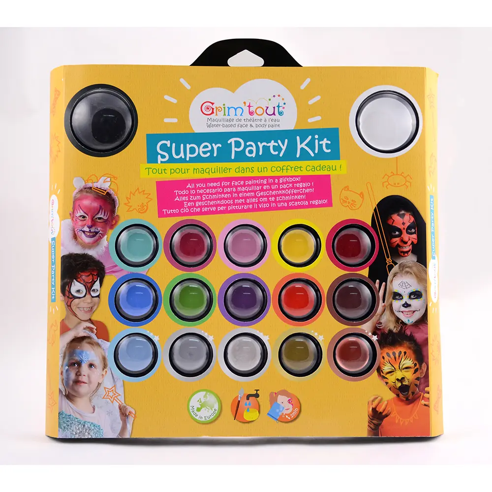 Teatersminke 17 Farver Super Party Kit