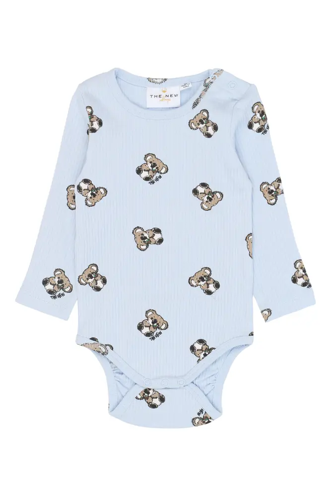 Topper Langærmet Rib Body Heather Aop 74