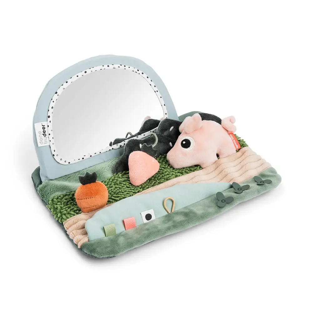 Tummy Time Sensorisk Spejl Tiny Farm Farvemix