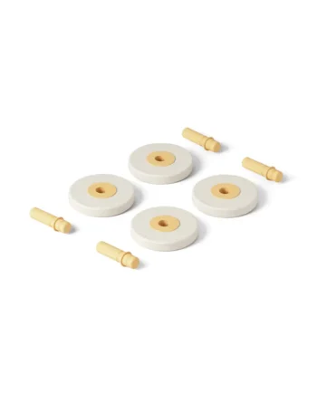 Foam Wheels Sand Grey   Honey Yellow