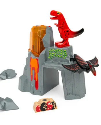 Aktiv Vulkan Med Dinosaurer Fscâ