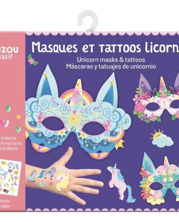 Auzou Aktivitetssæt Masker Og Tatoveringer Enhjørning