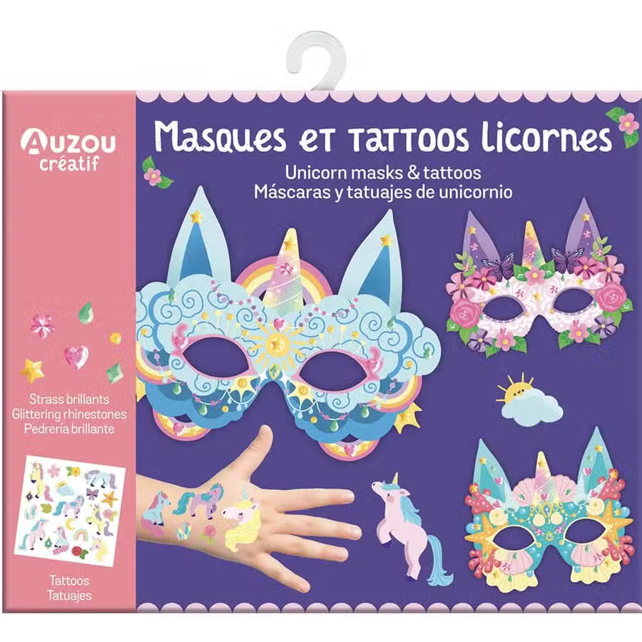Auzou Aktivitetssæt Masker Og Tatoveringer Enhjørning