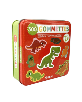 Auzou Klistermærker   Metalæske Dinosaurer