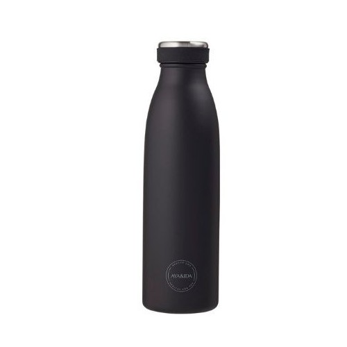 Aya Ida  Drinking Bottle  Drikkeflaske Med Låg  500 Ml  Matte Black