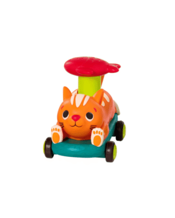 Toys  Push And Go Dyrebiler Orange Kat
