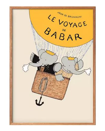 Babar Plakat Le Voyage De Babar-30   40 Cm