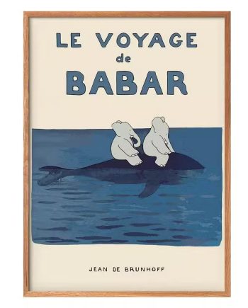 Babar Plakat Le Voyage-30   40 Cm