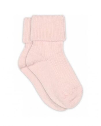 Baby Ankel Strømper   Merino Uld Med Ombuk 15 16 Light Pink