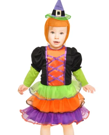 Baby Hekse Kostume Sort  -12 Mdr