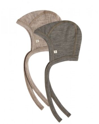 Baby Hjelm Med Snor   100  økologisk Merino Uld  Tynd Kvalitet   Lag Stof   -pak