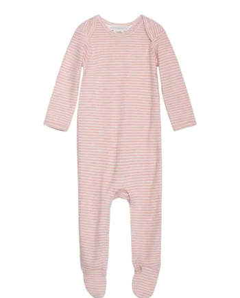 Baby Stribet Dragt Coral Offwhite 68     Mdr