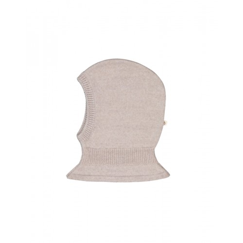 Balaclava Strik Af 100 Merino Uld 62 68 Beige Melange