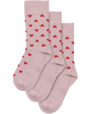 Bamboo Hjerte Strømper   Pak Rose Heart 23 26