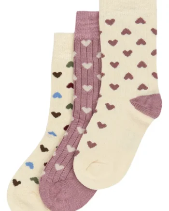 Bamboo Strømper   Pak Heart Mix 23 26