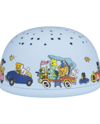 Bamse Natlampe Med Stjernehimmel Lyseblå