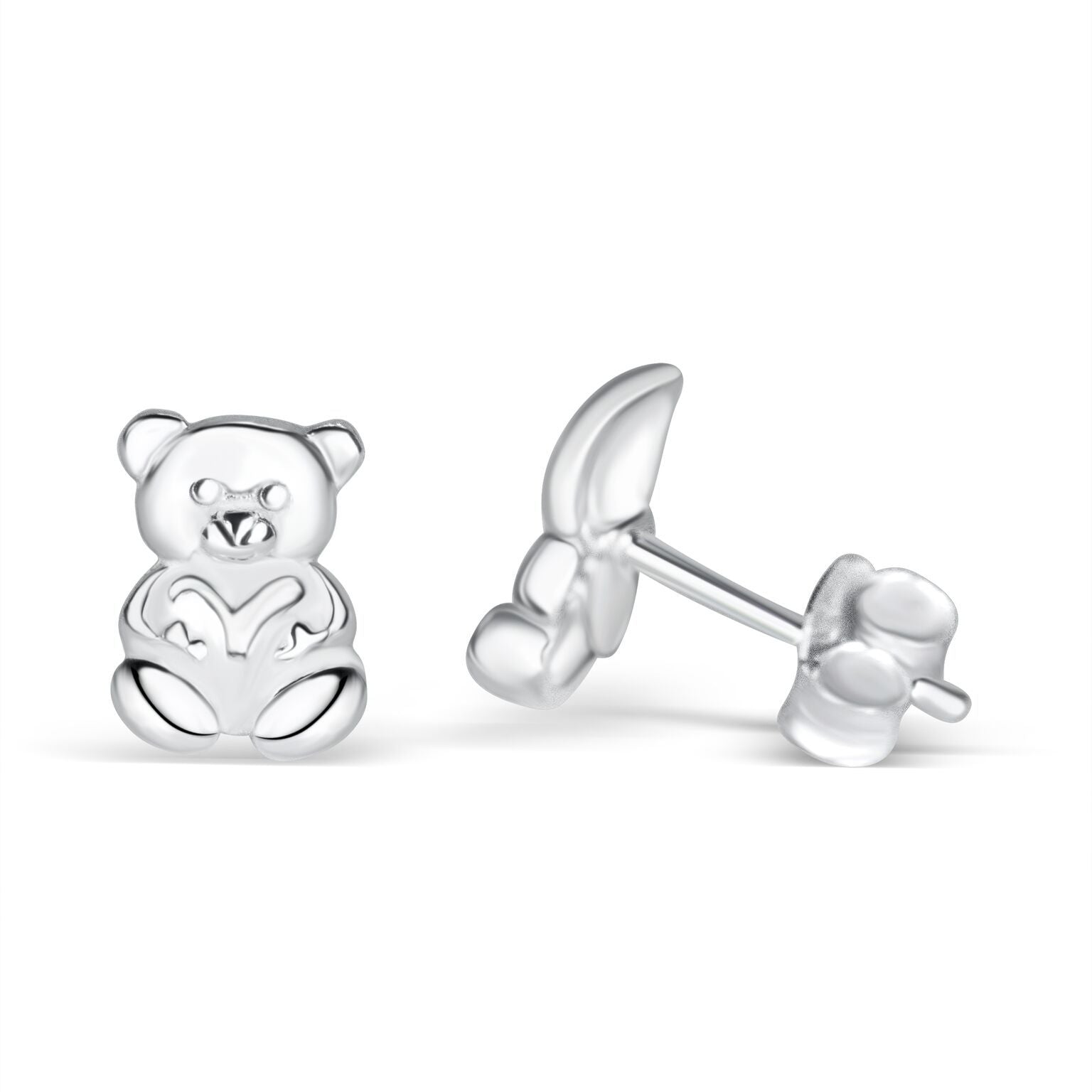 Bamse ørestikker   Sølv