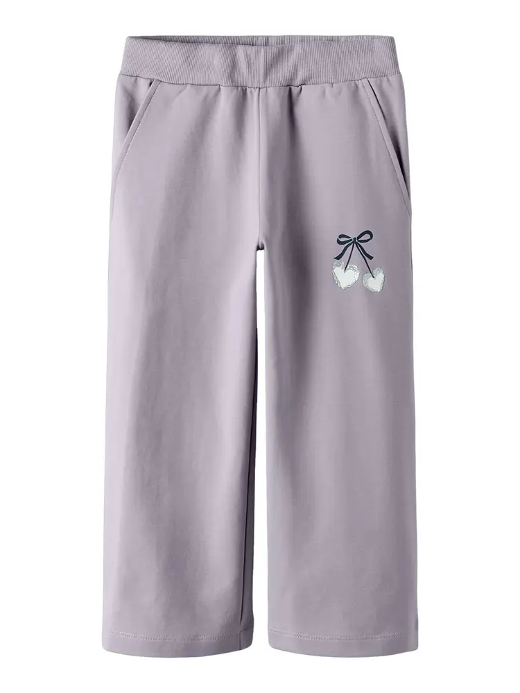 Basalt Sweat Wide Bukser Lavender Gray 116