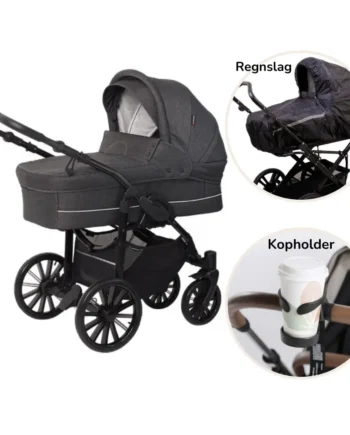 Nordic Lux Inkl  Regnslag Og Kopholder Dark Grey Melange