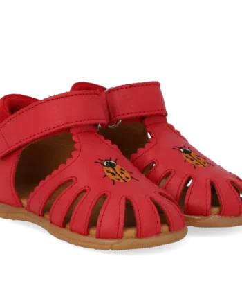 Begynder Sandal    Broderi Red Red 22
