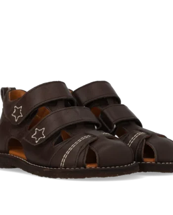 Begynder Sandal Med Velcrolukning Dark Brown 24