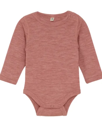 Uld Body Langærmet Body Solid Light Mahogany Melange 60