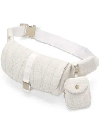 Belt Bag Bouclé Cream White