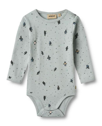 Berti Body Langærmet Soft Rain Penguins   Mdr