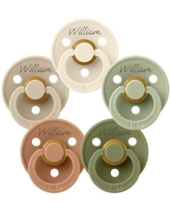 Bibs Colour  Str      -  Mdr    Rund Latex  Sutter Med Navn   -pak