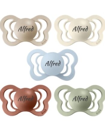 Bibs Couture  Str        Mdr  Anatomisk Silikone  Sutter Med Navn    -pak