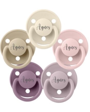 Bibs De Lux  One Size   -36 Mdr  Rund Silikone  Sutter Med Navn    -pak