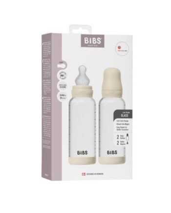 Bibs Glas Babyflaske  240 Ml   -pak Silikone
