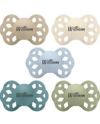 Bibs Infinity  Str      -  Mdr  Anatomisk Silikone  Sutter Med Navn    -pak
